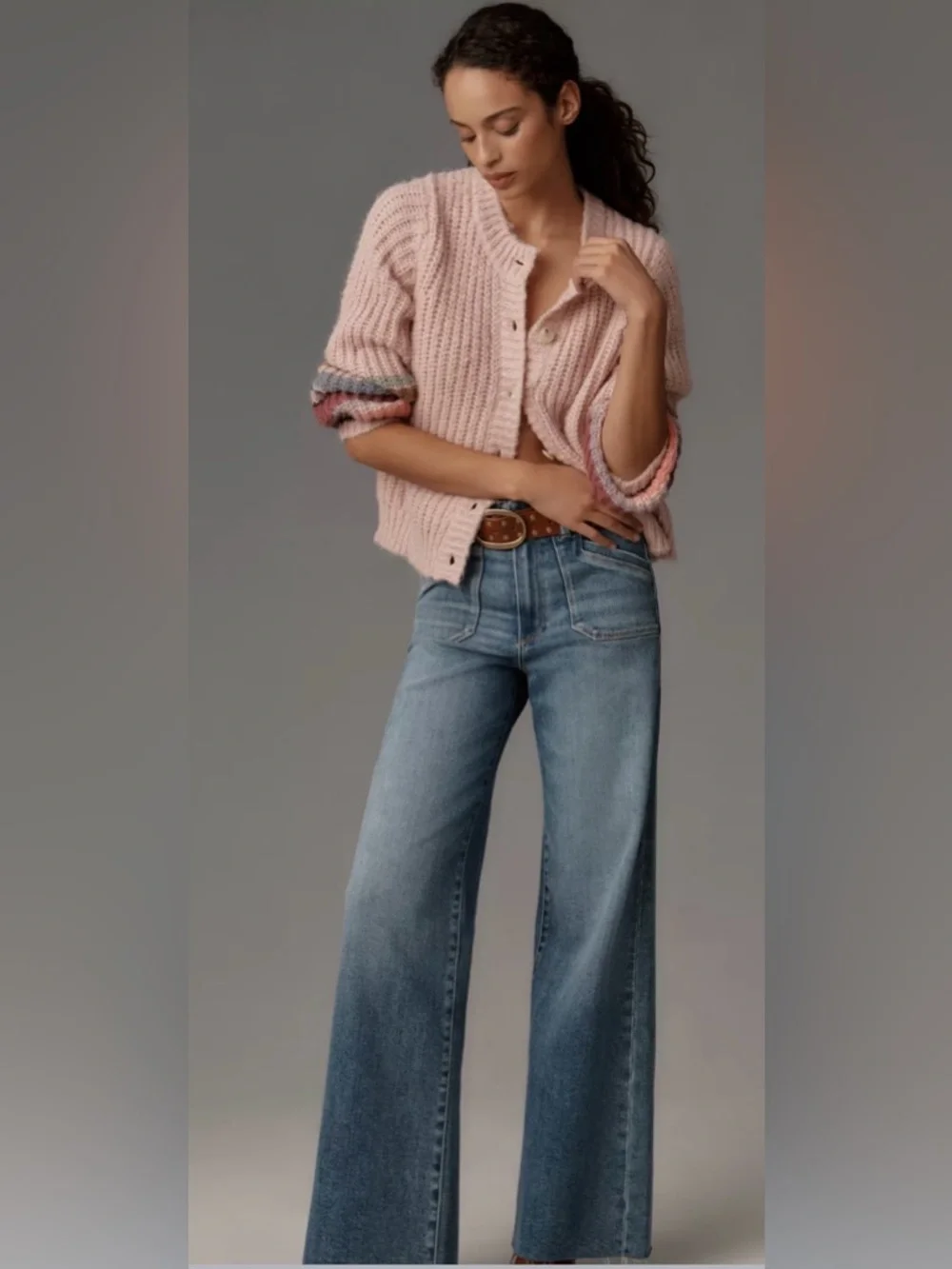 PAIGE Anessa Wide Leg Jeans - Picture 1 of 8
